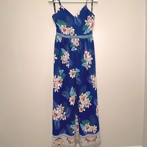 Soieblu Stunning Navy Floral Maxi Dress